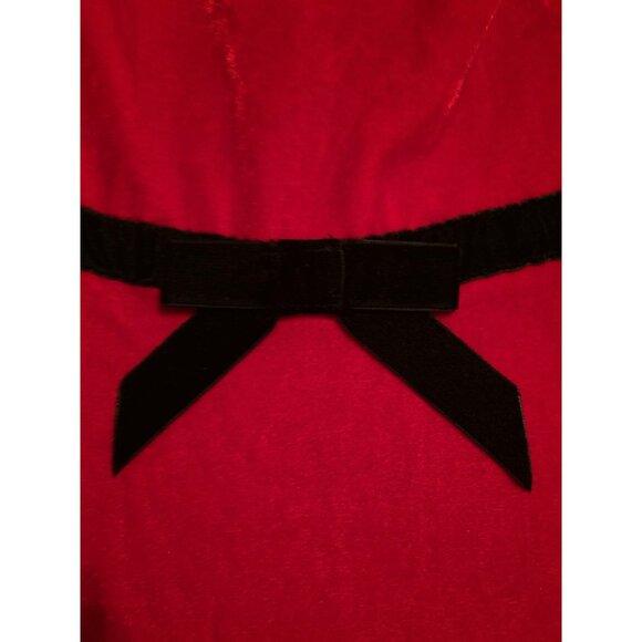 Evy of California Toddler's 18M Red Velvet Christmas Dress Vintage 1980s-90s - Picture 4 of 9